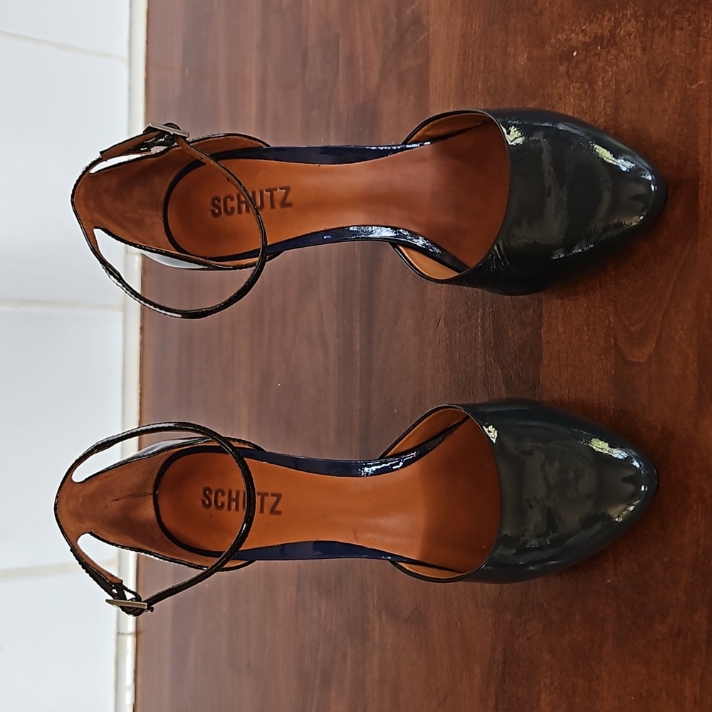 SCHUTZ Black Patent Leather Heels